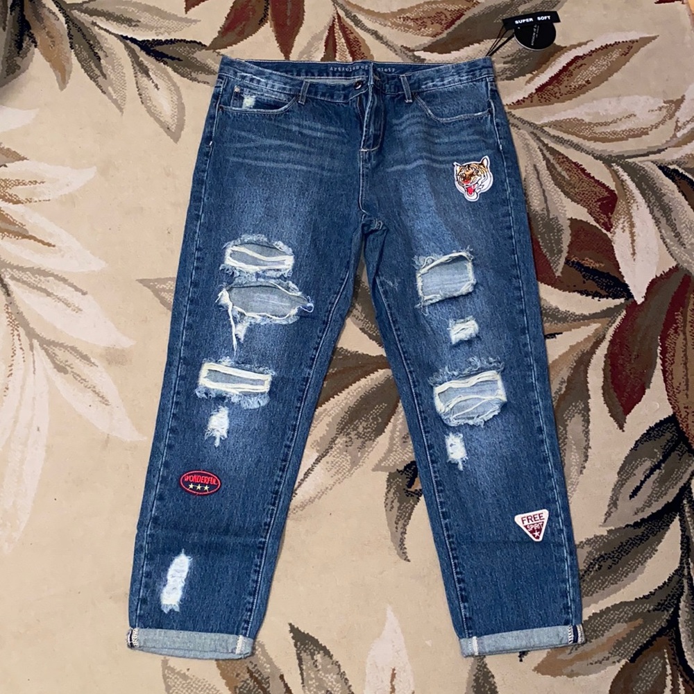 NWT Articles of Society Distressed Boyfriend Jean